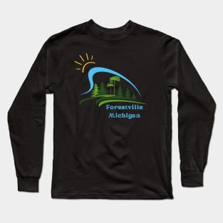 Forestville Michigan Tree Long Sleeve T-Shirt
